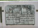 
August Carl SCHMIDT,
died 13 Feb 1939 aged 79 years;
Fanny SCHMIDT, wife,
died 26 July 1945 aged 86 years;
Mundoolun Anglican cemetery, Beaudesert Shire
