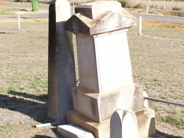 Humphrey, husband of May JONES,  | died 11 Aug 1901 aged 65 years;  | Helen DAVIDSON,  | mother of May JONES,  | died 21 ?? 1881 aged 98? years;  | Murphys Creek cemetery, Gatton Shire  |   | 