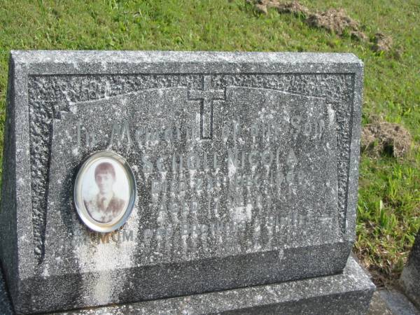 Scholl NICOLA,  | died 23 Dec 1969 aged 17 years,  | missed by mum, dad, brothers & sisters;  | Murwillumbah Catholic Cemetery, New South Wales  | 