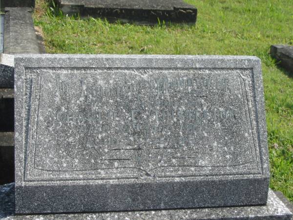 Charlie E. THISTLETON,  | husband,  | died 28 Aug 1969? aged 55 years;  | Murwillumbah Catholic Cemetery, New South Wales  | 