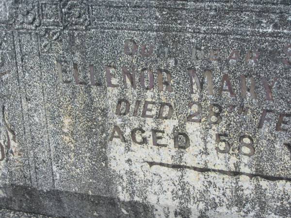 Ellenor Mary Ann DALEY,  | sister,  | died 28 Feb 1954 aged 58 years;  | Murwillumbah Catholic Cemetery, New South Wales  | 