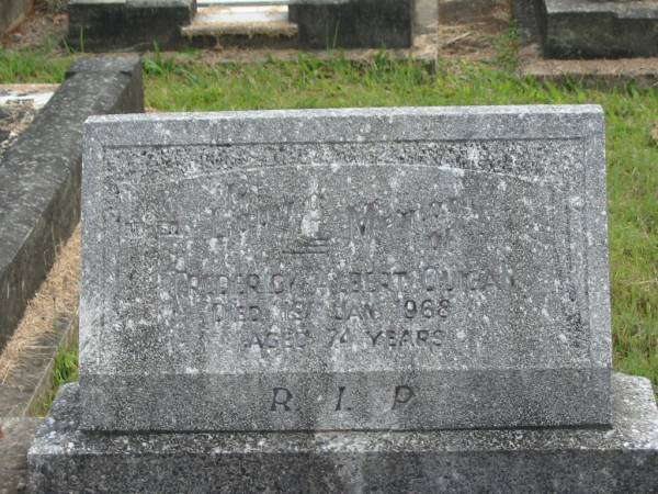 Frederick Albert QUIGAN,  | died 19 Jan 1968 aged 74 years;  | Murwillumbah Catholic Cemetery, New South Wales  | 