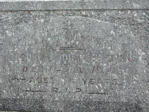 George Godbar HITCHENS,  | dad,  | died 4 Dec 1854 aged 74 years;  | Murwillumbah Catholic Cemetery, New South Wales  | 