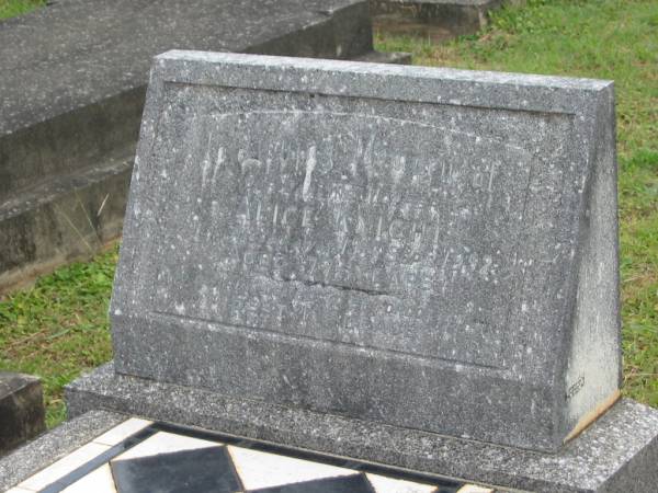 Alice KNIGHT,  | mother,  | died 15 Sept 1952 aged 77 years;  | Murwillumbah Catholic Cemetery, New South Wales  | 