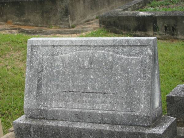 William Albert GUMBLETON,  | son brother,  | died 29 May 1952;  | Murwillumbah Catholic Cemetery, New South Wales  | 