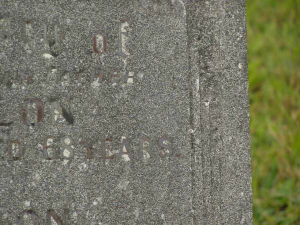 James NILON,  | husband father,  | died 13 Feb 1951 aged 68 years;  | Honoria NILON,  | died 3 July 1968 aged 85 years;  | Murwillumbah Catholic Cemetery, New South Wales  | 