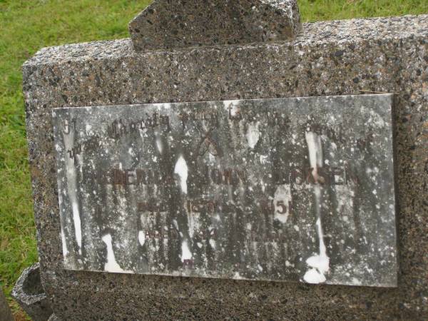 Frederick John DICKSEN,  | died 18 May 1951 aged 44 years;  | Murwillumbah Catholic Cemetery, New South Wales  | 