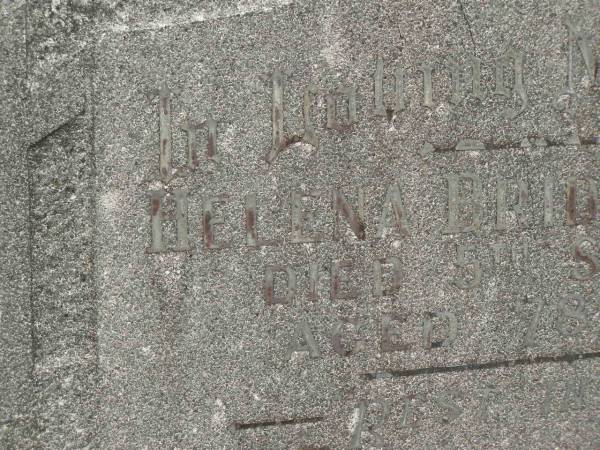 Helena Bridget DALY,  | died 5 Sept 1951 aged 78 years;  | Murwillumbah Catholic Cemetery, New South Wales  | 