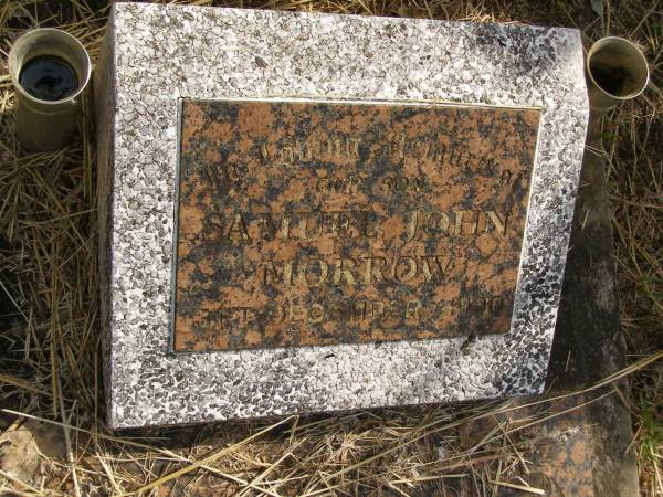 Samuel John MORROW,  | son,  | died 31 Dec 1990;  | Murwillumbah Catholic Cemetery, New South Wales  | 