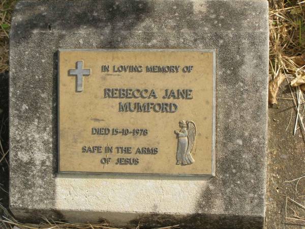 Rebecca Jane MUMFORD,  | died 15-10-1978;  | Murwillumbah Catholic Cemetery, New South Wales  | 