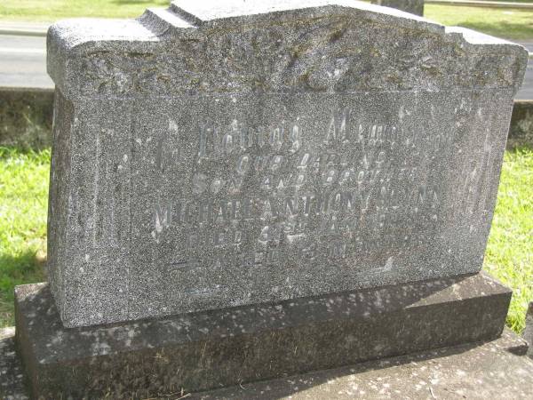 Michael Anthony GLYNN,  | son brother,  | died 31 Jan 1948 aged 13 months;  | Murwillumbah Catholic Cemetery, New South Wales  | 