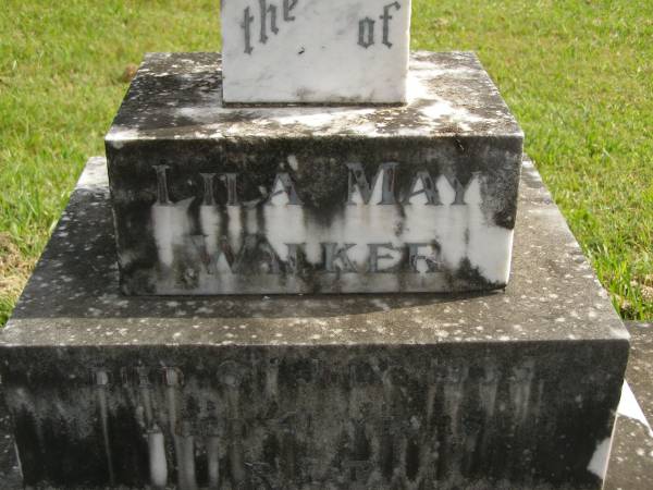 Lila May WALKER,  | died 6 July 1935 aged 41 years;  | John Patrick WALKER,  | father,  | died 23-4-1977 aged 85 years;  | Murwillumbah Catholic Cemetery, New South Wales  | 