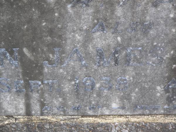 Mary Agnes DALEY,  | mother,  | died 14 Sept 1936? aged 74 years;  | John James DALEY,  | died 8 Sept 1938 aged 75 years;  | Murwillumbah Catholic Cemetery, New South Wales  | 