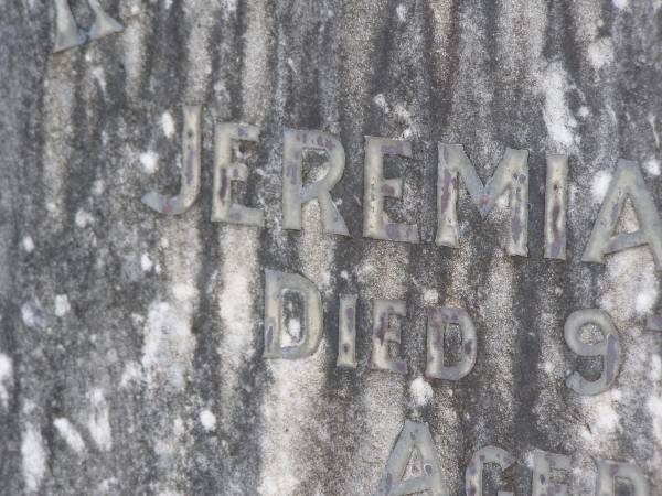 Jeremiah HANRAHAN,  | died 9 Sept 1936 aged 69 years;  | Murwillumbah Catholic Cemetery, New South Wales  | 