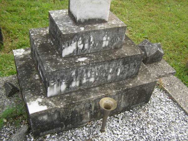 Eva Mary DINSEY,  | wife,  | died 23 Oct 1934 aged 42? years;  | Murwillumbah Catholic Cemetery, New South Wales  | 