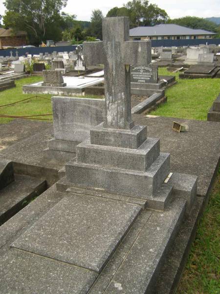 Allan Bernard EISENHUTH,  | husband father,  | died 12 July 1945 aged 53 years;  | Murwillumbah Catholic Cemetery, New South Wales  | 