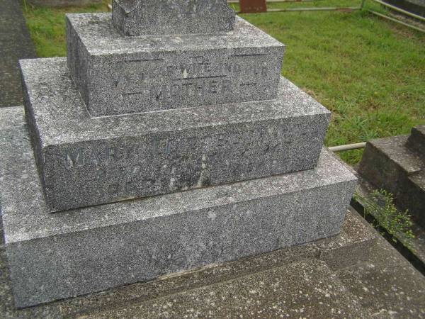 Mary Elizabeth HILL,  | mother  | died 22 July 1947 aged 57 years;  | Murwillumbah Catholic Cemetery, New South Wales  | 