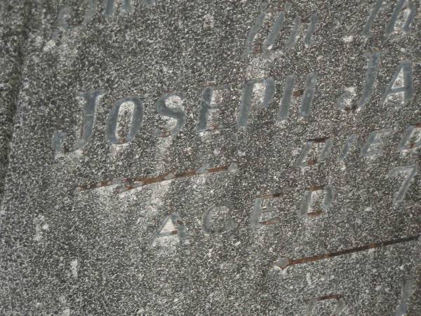 Joseph James BERGIN,  | died 7 July 1952 aged 75 years;  | Murwillumbah Catholic Cemetery, New South Wales  | 