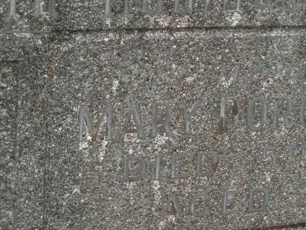 Mary Dorothy HATFIELD,  | wife,  | died 5 Nov 1947 aged 33 years;  | Murwillumbah Catholic Cemetery, New South Wales  | 