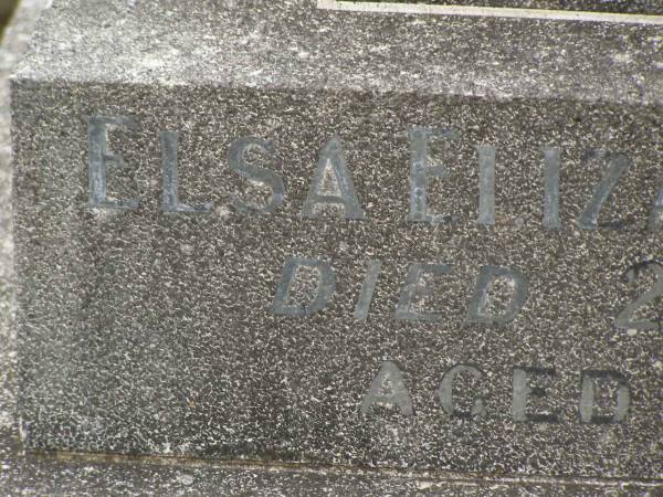 Elsa Elizabeth SHACKELL,  | mother,  | died 26 Oct 1947 aged 47 years;  | Murwillumbah Catholic Cemetery, New South Wales  | 