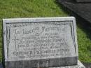 
Joseph Francis KENNY,
husband father,
died 13-5-67 aged 81 years;
Gertrude Florabelle KENNY,
mother,
died 27-6-71 aged 83 years;
Murwillumbah Catholic Cemetery, New South Wales
