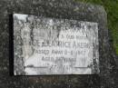 
Rose Beatrice AKERS,
wife mother,
died 8-8-1967 aged 56 years;
Murwillumbah Catholic Cemetery, New South Wales
