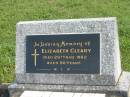 
Elizabeth CLEARY,
died 25 Aug 1982 aged 90 years;
Murwillumbah Catholic Cemetery, New South Wales
