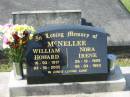 William Howard MCNELLEE, 16-03-1917 - 03-10-2005; Nora Irene MCNELLEE, 29-12-1909 - 06-03-1963; Murwillumbah Catholic Cemetery, New South Wales 
