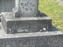 
Patrick Joseph MAYE,
husband,
died 4 April 1964 aged 61 years;
Murwillumbah Catholic Cemetery, New South Wales
