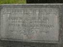 
Andrew A. DICKSON,
died result of accident 11 Feb 1949 aged 38 years;
Murwillumbah Catholic Cemetery, New South Wales
