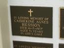 Catherine Agnes HESSION, died 16-7-1957 aged 71 years; Murwillumbah Catholic Cemetery, New South Wales 