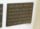 
Graham MEALE,
6-12-1941 - 19-12-1941,
loved by brother Lawrence & sister Elizabeth;
Murwillumbah Catholic Cemetery, New South Wales
