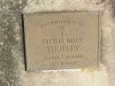 
Arthur Ernest THORLEY,
5-9-1882 - 12-8-1941;
Cecilia Mary THORLEY,
18-4-1925 - 30-12-1939;
Mary Alice THORLEY,
28-1-1887 - 11-9-1968;
Murwillumbah Catholic Cemetery, New South Wales
