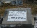 
Ernestine W GOEBEL
Aug 22 1968
80 yrs

Anna M GOEBEL
Jan 16 1979
76 yrs

Mutdapilly general cemetery, Boonah Shire
