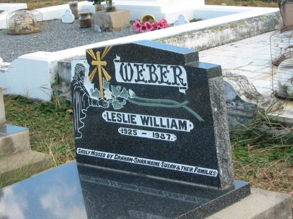 Leslie Willial WEBER  | 1925 - 1987  | (missed by Graham, Sharmaine, Susan)  |   | Mutdapilly general cemetery, Boonah Shire  | 