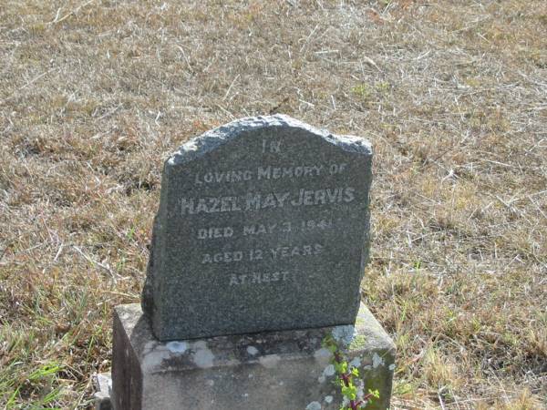 Hazel May JERVIS  | 3 May 1941  | 12 yrs  |   | Mutdapilly general cemetery, Boonah Shire  | 