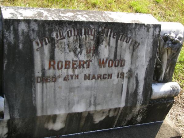 Robert WOOD,  | died 4 March 1931;  | Nikenbah Aalborg Danish Cemetery, Hervey Bay  | 