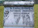 
Katherine Henrietta CHRISTIANSEN,
died 1 July 1931;
Nikenbah Aalborg Danish Cemetery, Hervey Bay
