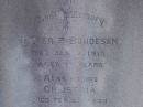 Peter P. BUNDESEN, died 9 Jan 1915 aged 74 years; Christina, died 29 Feb 1920 aged 75 years, wife; Nikenbah Aalborg Danish Cemetery, Hervey Bay 
