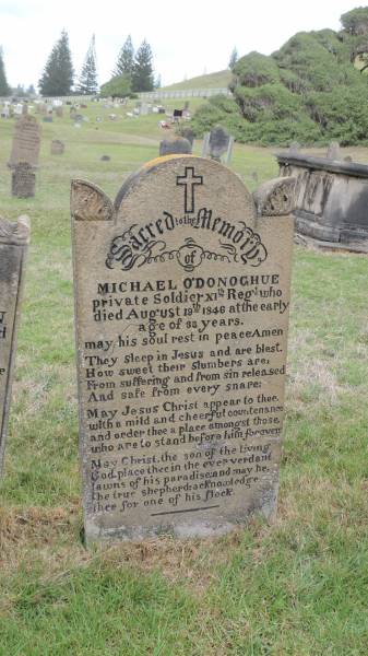 Michael O'DONOGHUE  | d: 19 Aug 1846, aged 33  |   | Norfolk Island Cemetery  | 
