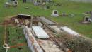 
War graves being modified to have grass surround rather than concrete.
Norfolk Island cemetery

