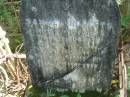 
Samuel ROBERTS,
husband of Sarah ROBERTS,
died 14 Oct 1900 aged 52 years;
North Tumbulgum cemetery, New South Wales
