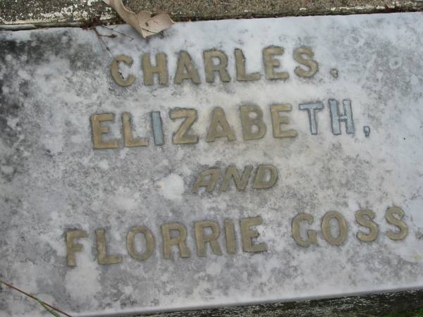 Charles,  | Elizabeth  | and  | Florrie  | GOSS  |   | Nundah / German Station Cemetery: (Albury/Bridges relatives)  |   | 