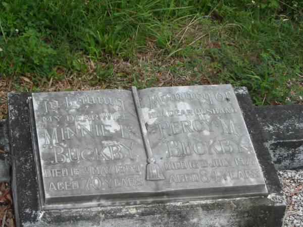 Nundah / German Station Cemetery:  | Minnie E. Buckby, Percy M. Buckby  | 