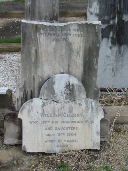 Nundah / German Station Cemetery:  | William Cherry, Margaret Cherry  | 