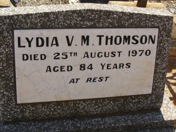 Lydia THOMSON,  | Cemetery,  | Nyngan, New South Wales  | 