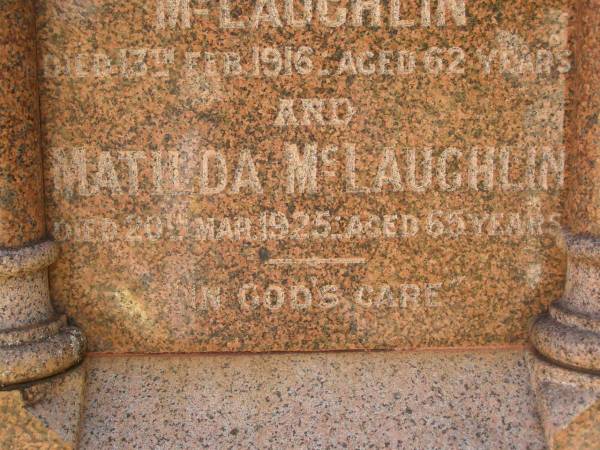 Matilda MCLAUGHLIN,  | Cemetery,  | Nyngan, New South Wales  | 