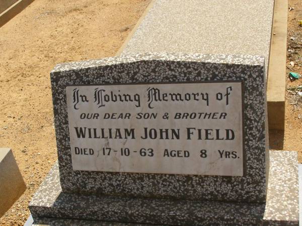 William John FIELD,  | Cemetery,  | Nyngan, New South Wales  | 