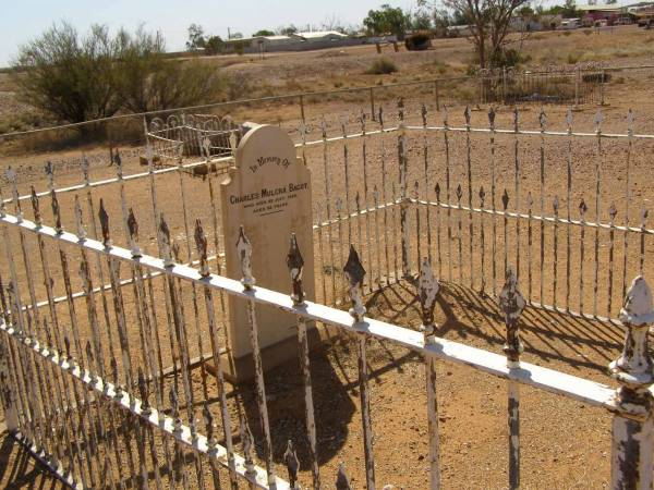 Charles Mulcra BAGOT,  | Pioneer Cemetery,  | Oodnadatta,  | South Australia  | 