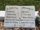 
Edward Burnard BINSTEAD,
died 25 Sept 1980 aged 70 years;
Muriel Sarah BINSTEAD,
died 10 Oct 2003 aged 90 years;
St James Catholic Cemetery, Palen Creek, Beaudesert Shire
